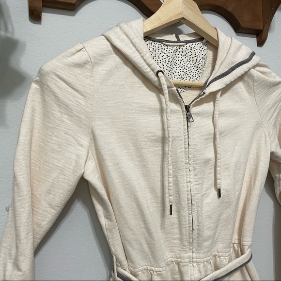 Anthropologie Cardigan Jacket Cotton SMTWTFS Hooded Small S - Picture 3 of 13